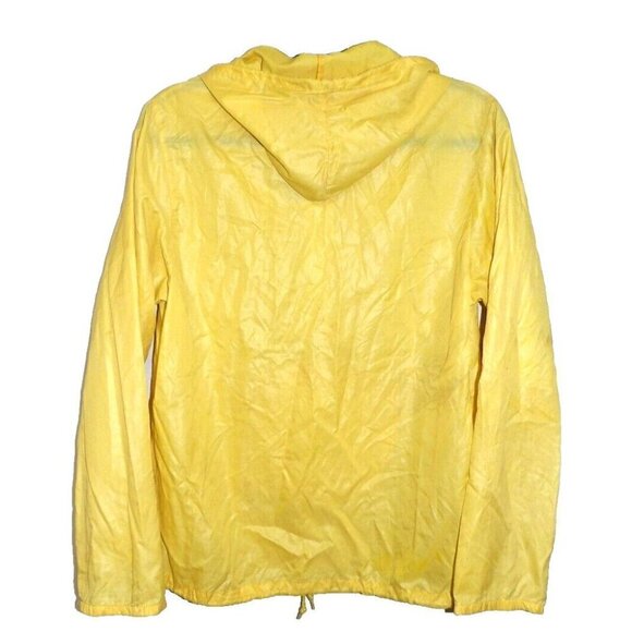 IZOD j.g. Lacoste vintage yellow thin nylon hoodie pullover YOUTH size XL 14-16 - Picture 2 of 7